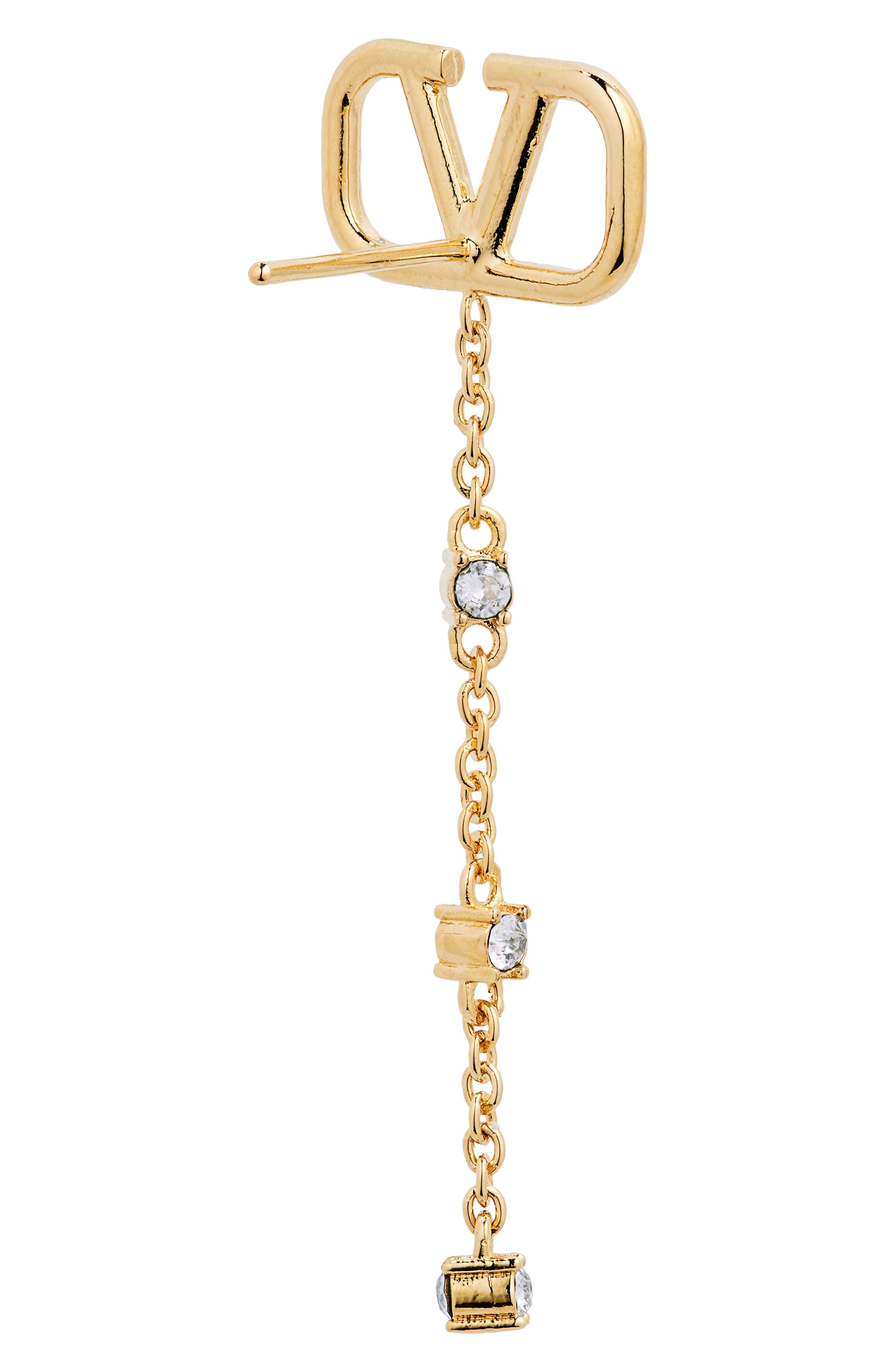 Mini VLOGO Crystal Drop Earrings - 4