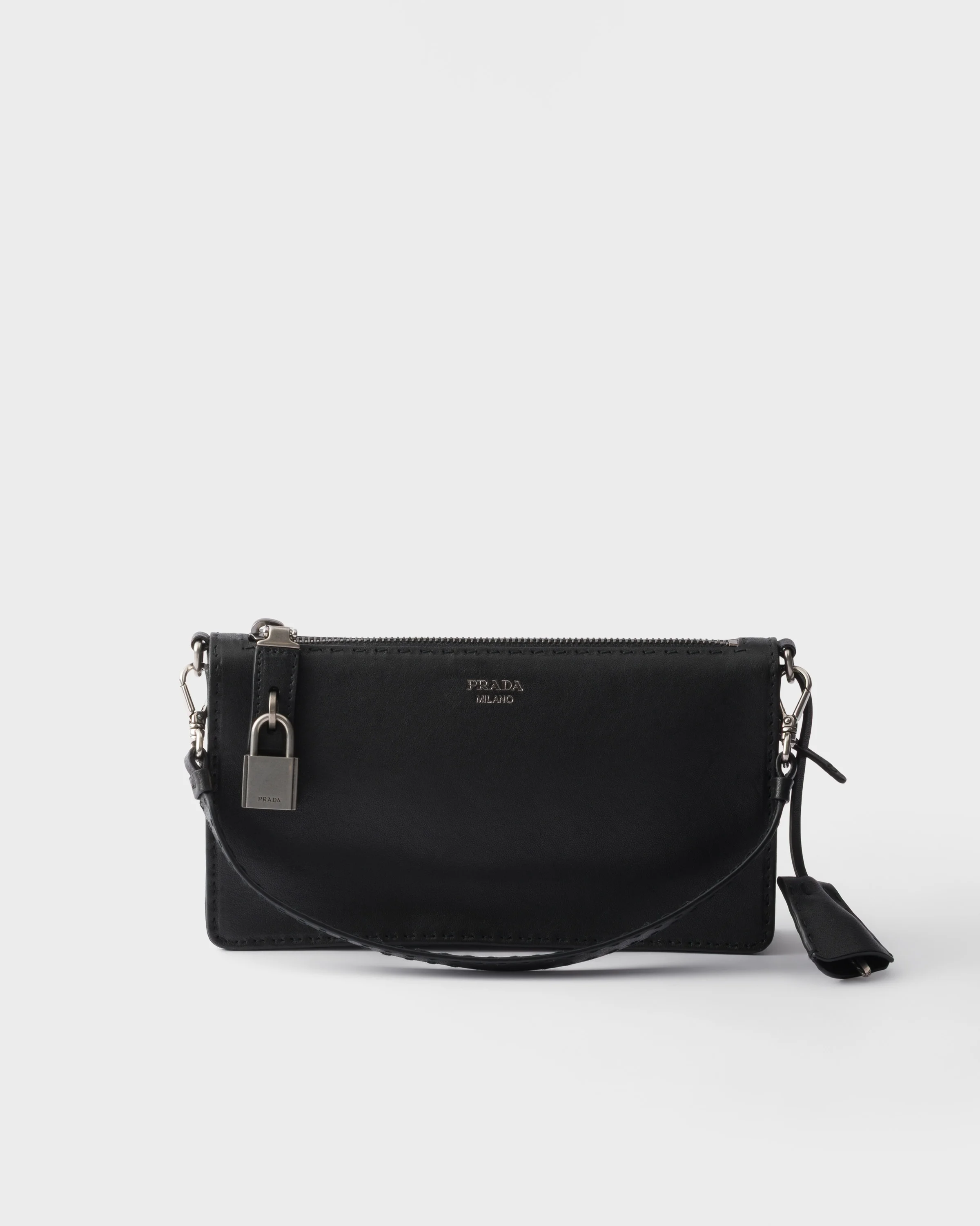 Antiqued leather pouch - 1