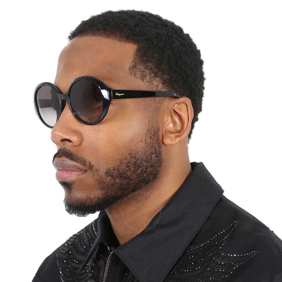 Salvatore Ferragamo Grey Gradient Round Men's Sunglasses SF1067S 001 57 - 2