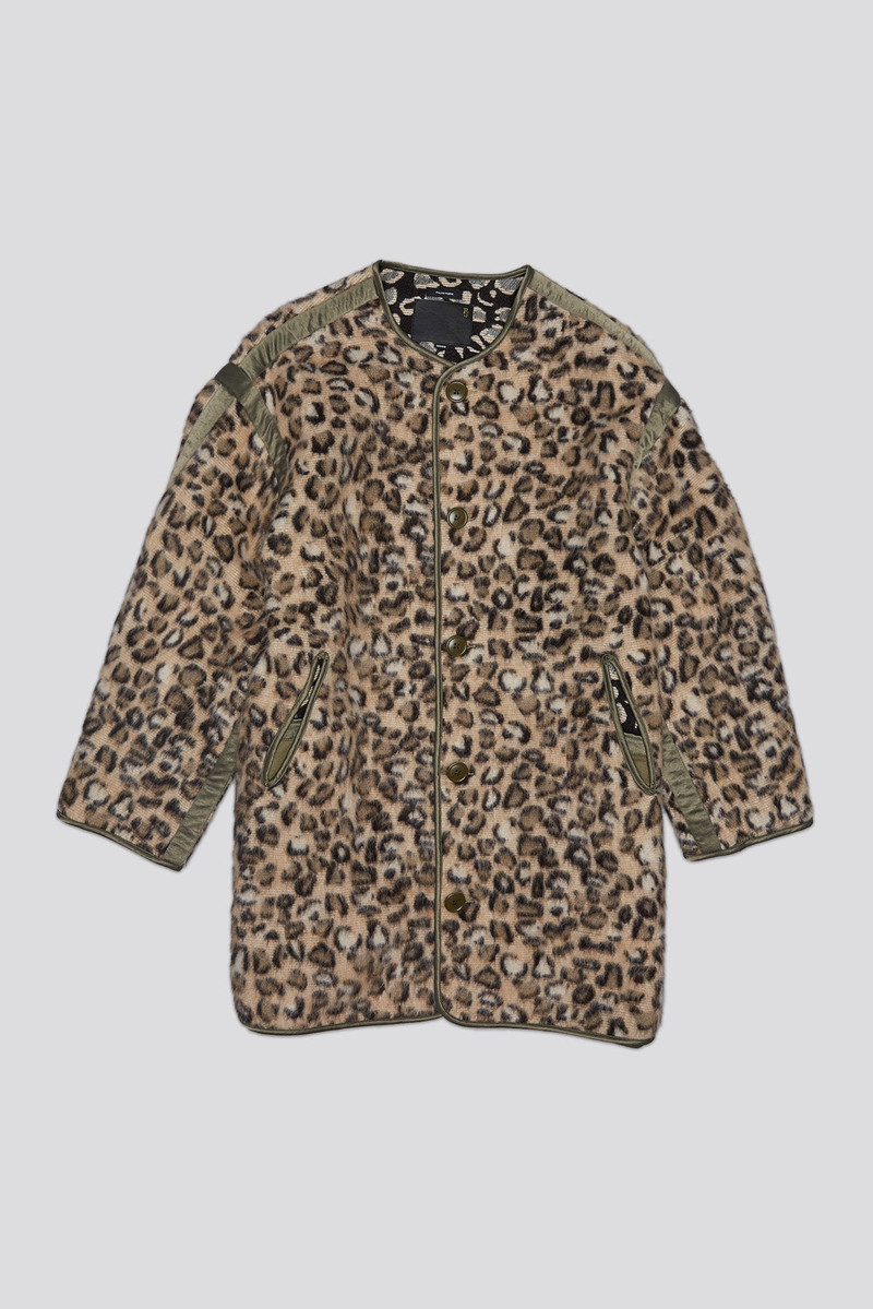 TAPED LINER COAT - WOOLY LEOPARD 5