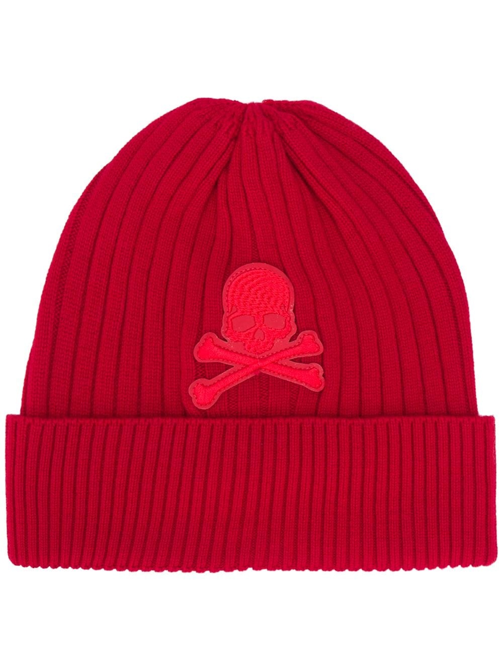 skull patch beanie - 1