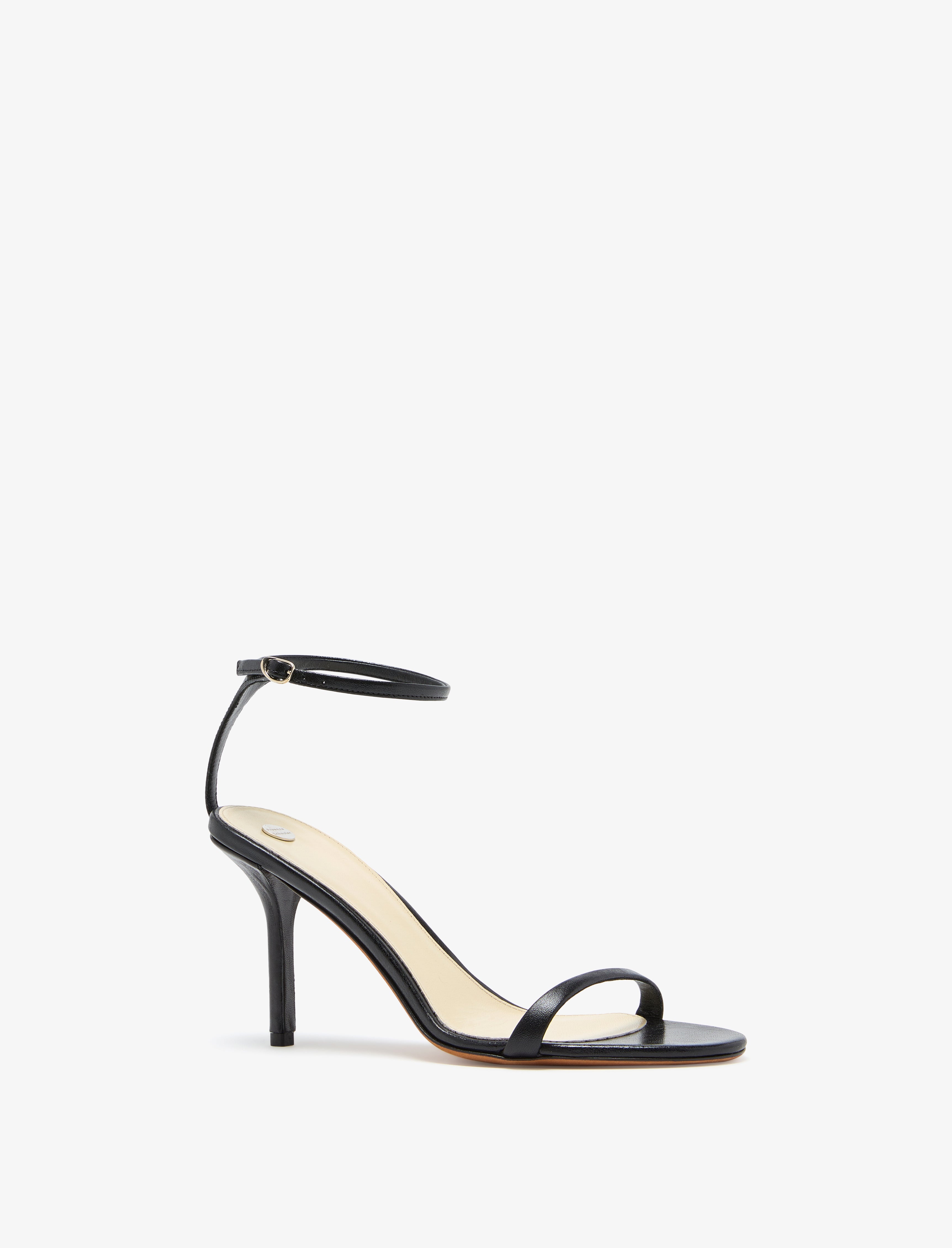 Slash Ankle Strap Sandals in Capretto Leather - 2