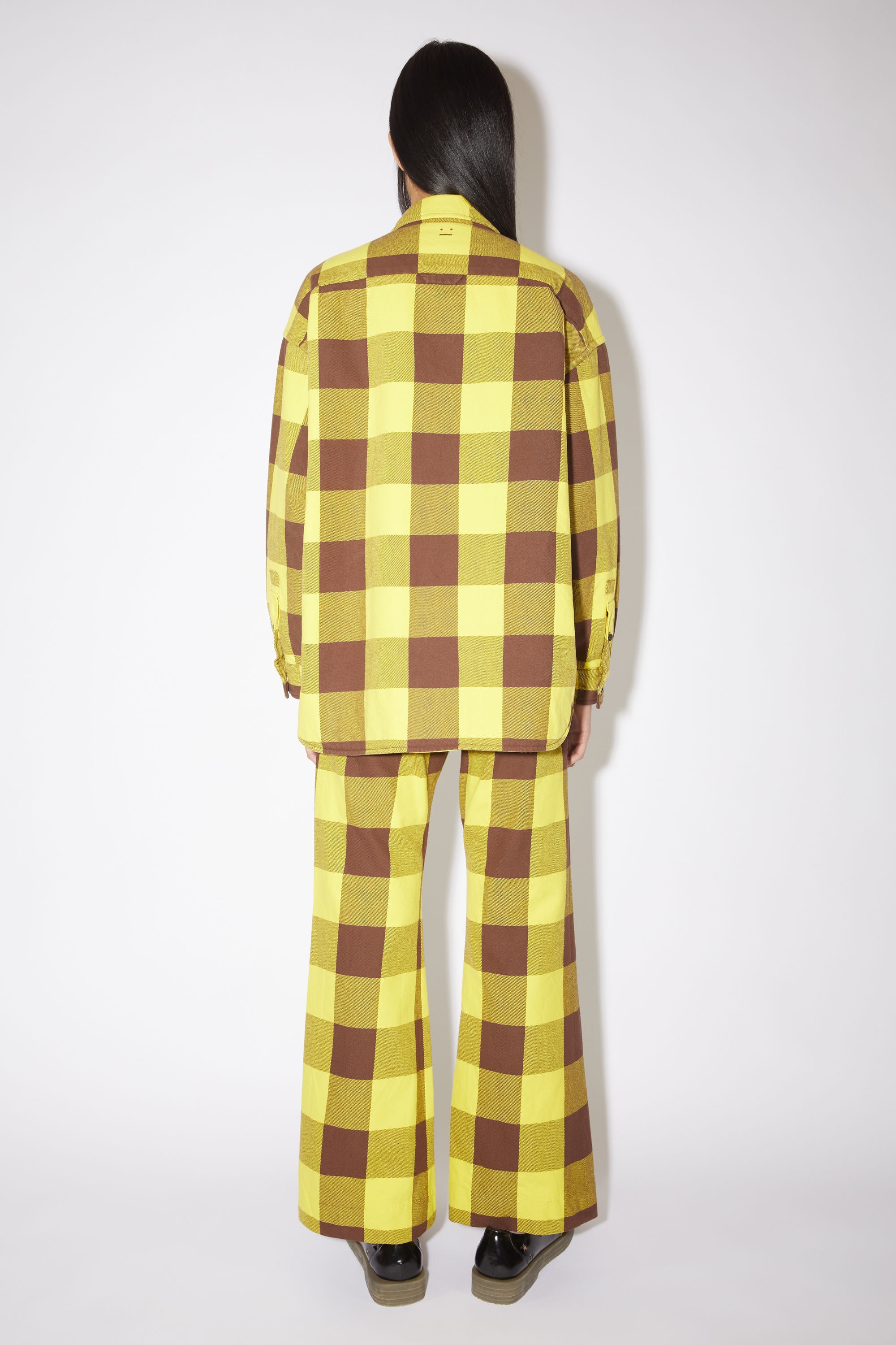 Check padded overshirt - Yellow/brown - 3