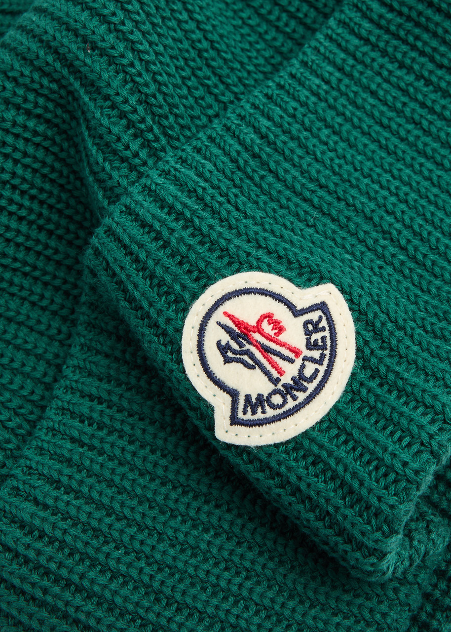 Moncler Logo Ribbed Cotton Beanie - 2