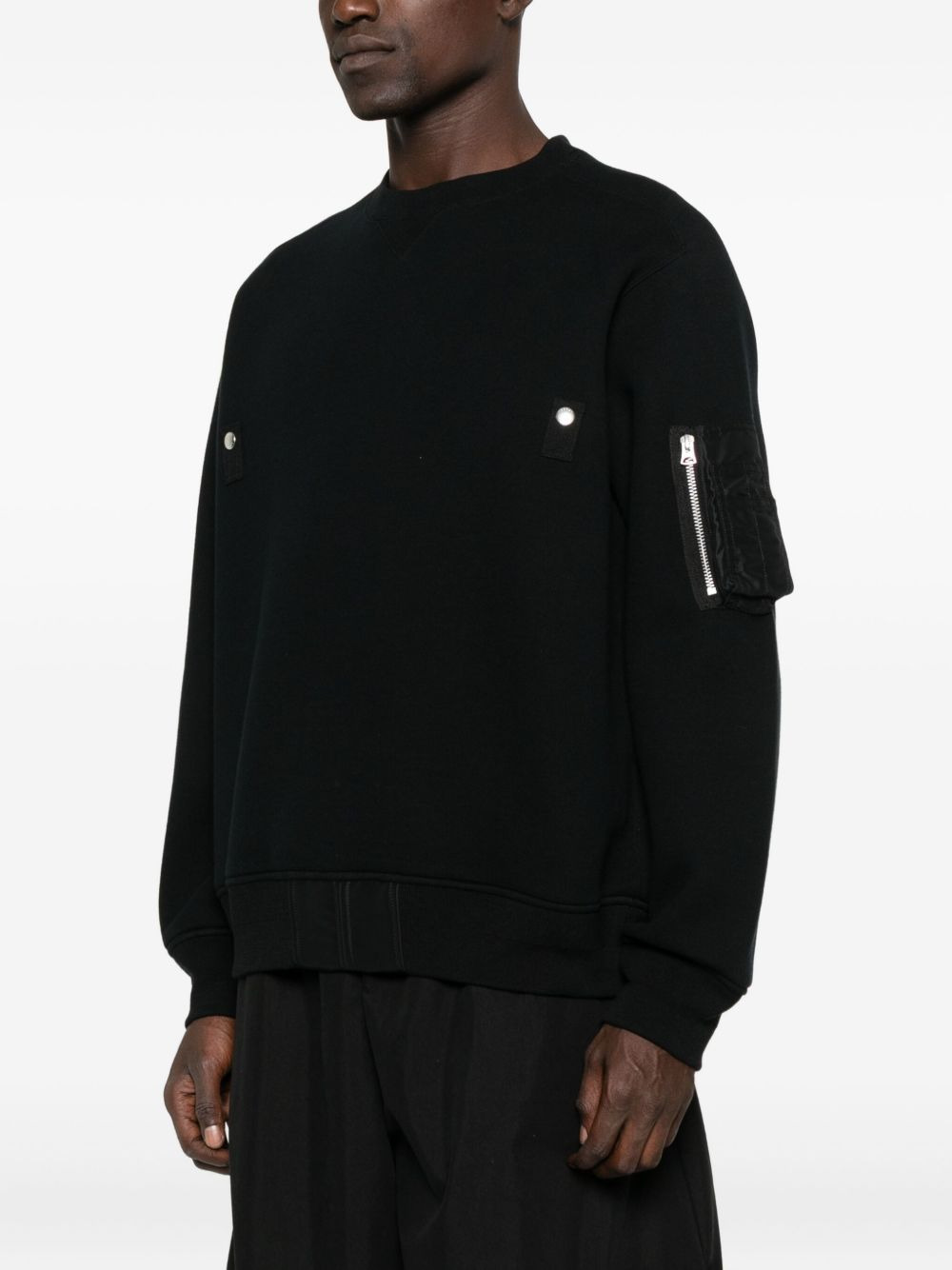 Sacai Men Cotton Crew Neck Sweater - 4