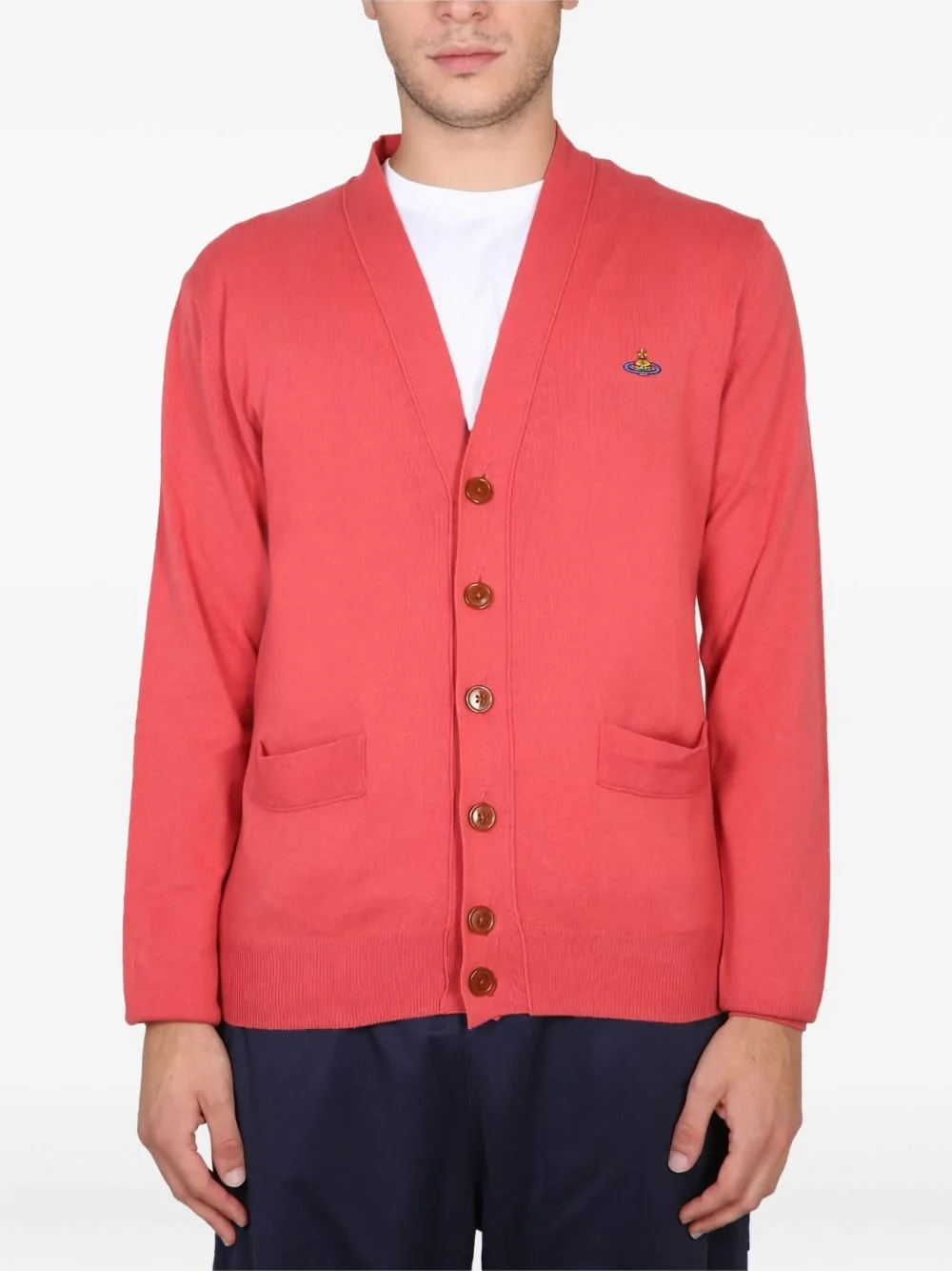 patch-pocket buttoned cardigan - 1