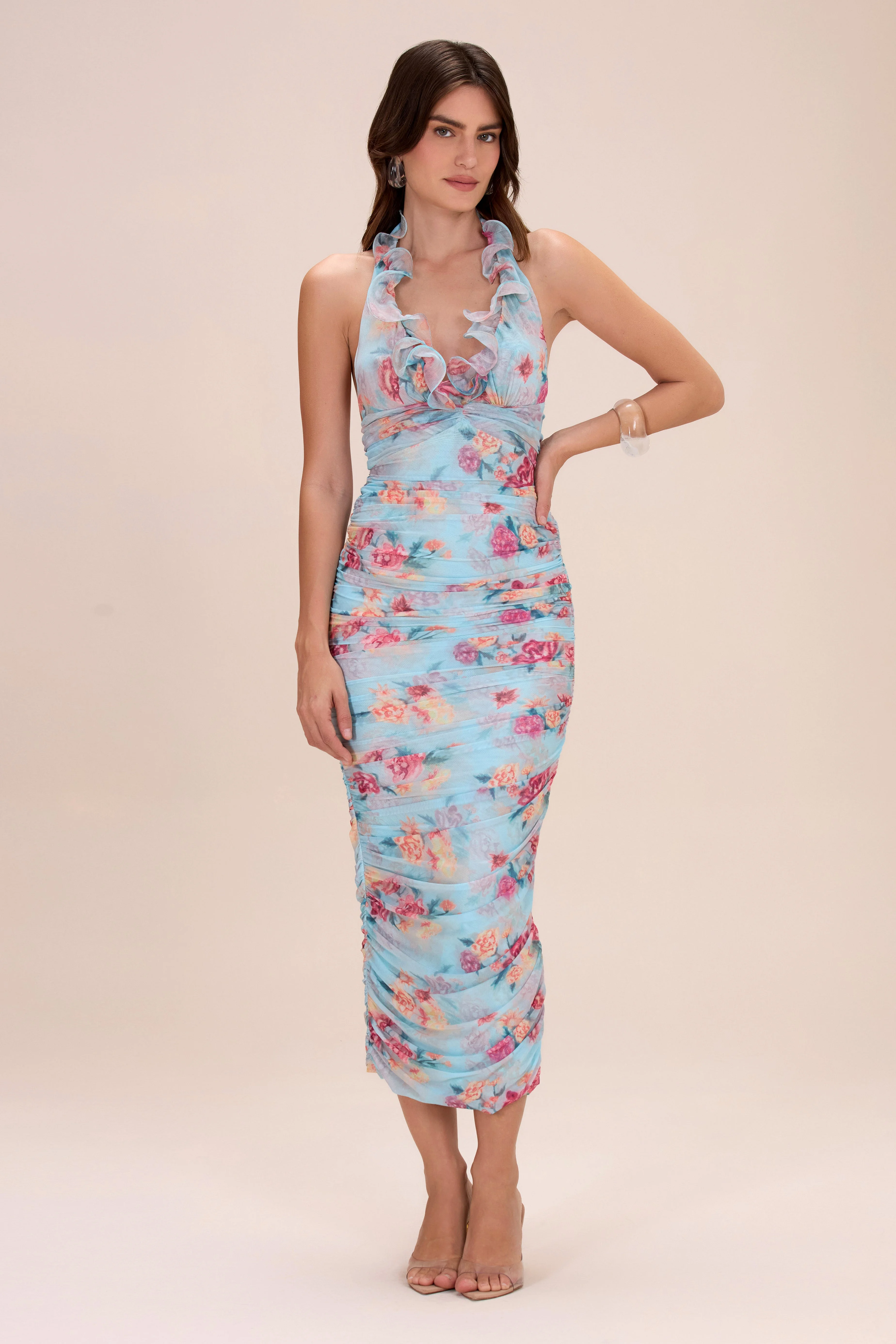 FLORA MIST MIDI DRESS - 1