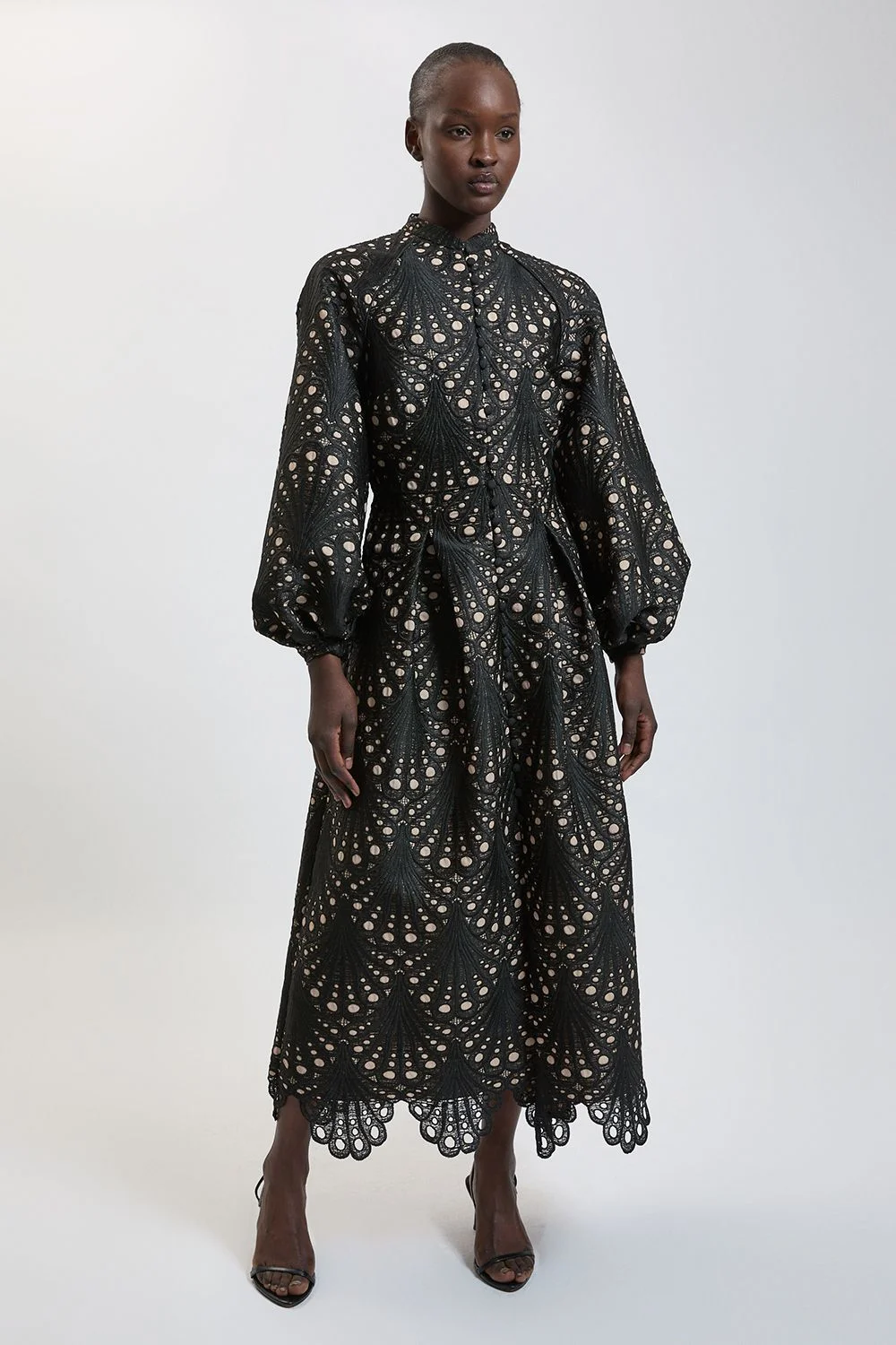 Bonded Lace Shirt Dress - 1