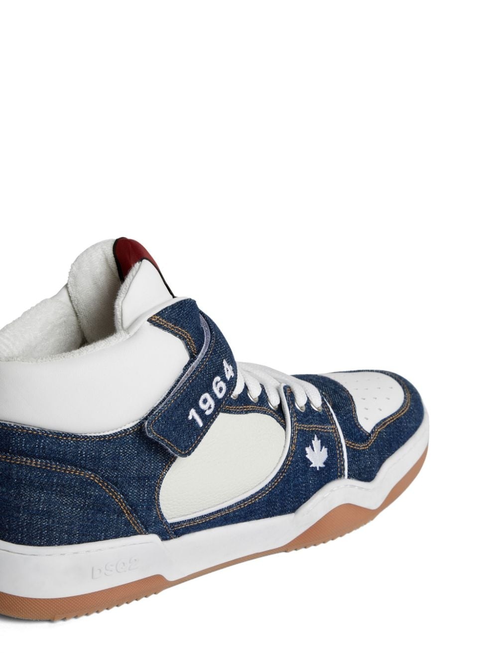 panelled denim sneakers - 4