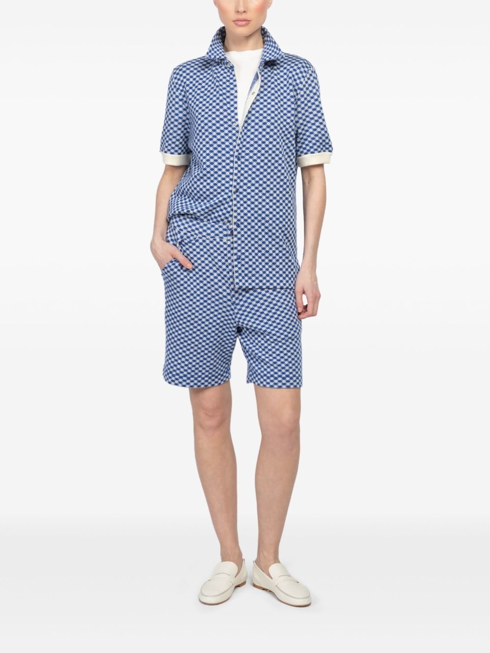 dot knit cashmere shirt - 3
