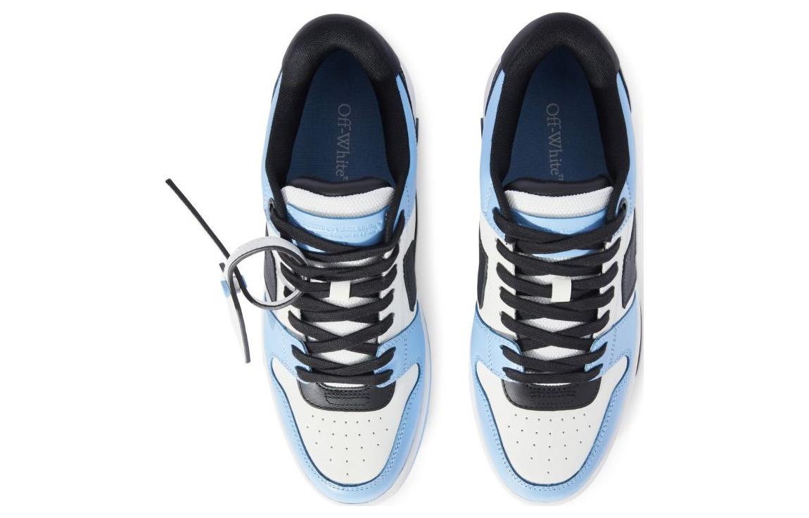 Off-White Out Of Office Low-Top Leather Sneaker 'Blue Black White' OMIA189F23LEA0084010 - 5