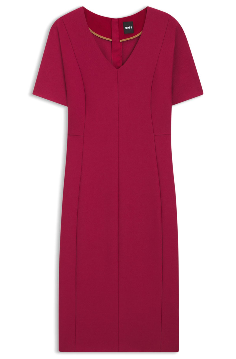 V-NECK DRESS IN STRETCH FABRIC 1