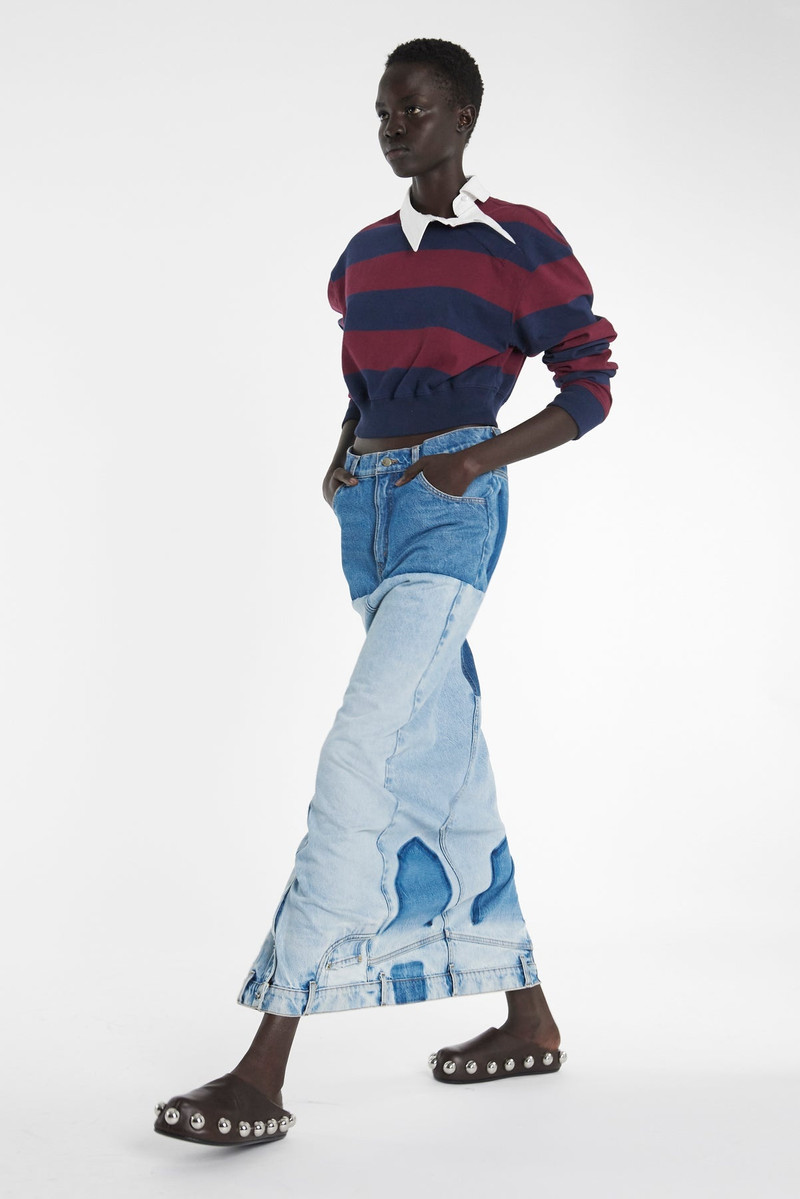 TWISTED COLLAR RUGBY JERSEY BURGUNDY NAVY 7