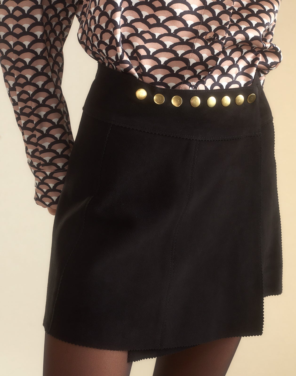 Westward Suede Wrap Skirt - 6
