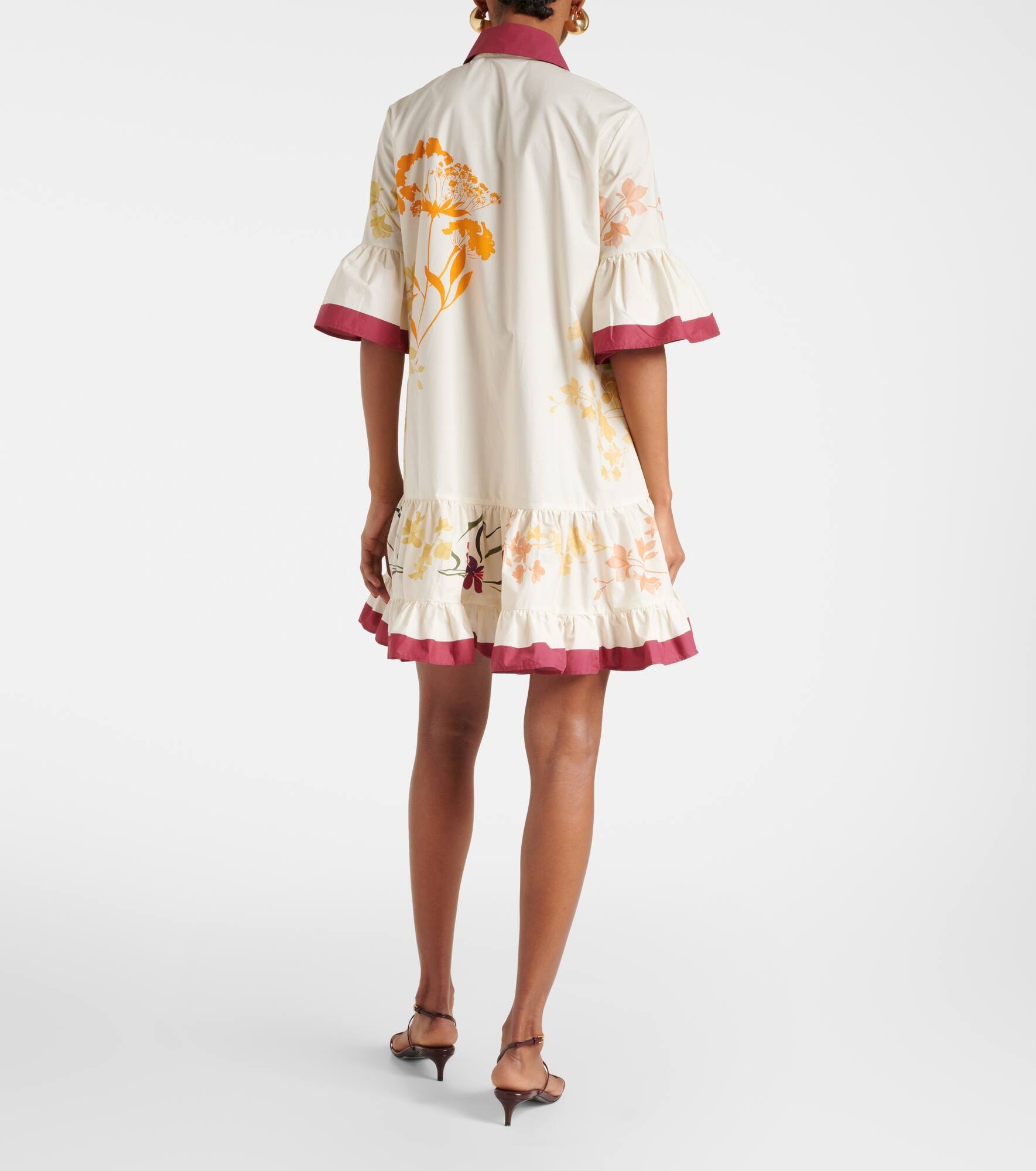 Choux floral cotton poplin shirt dress - 3