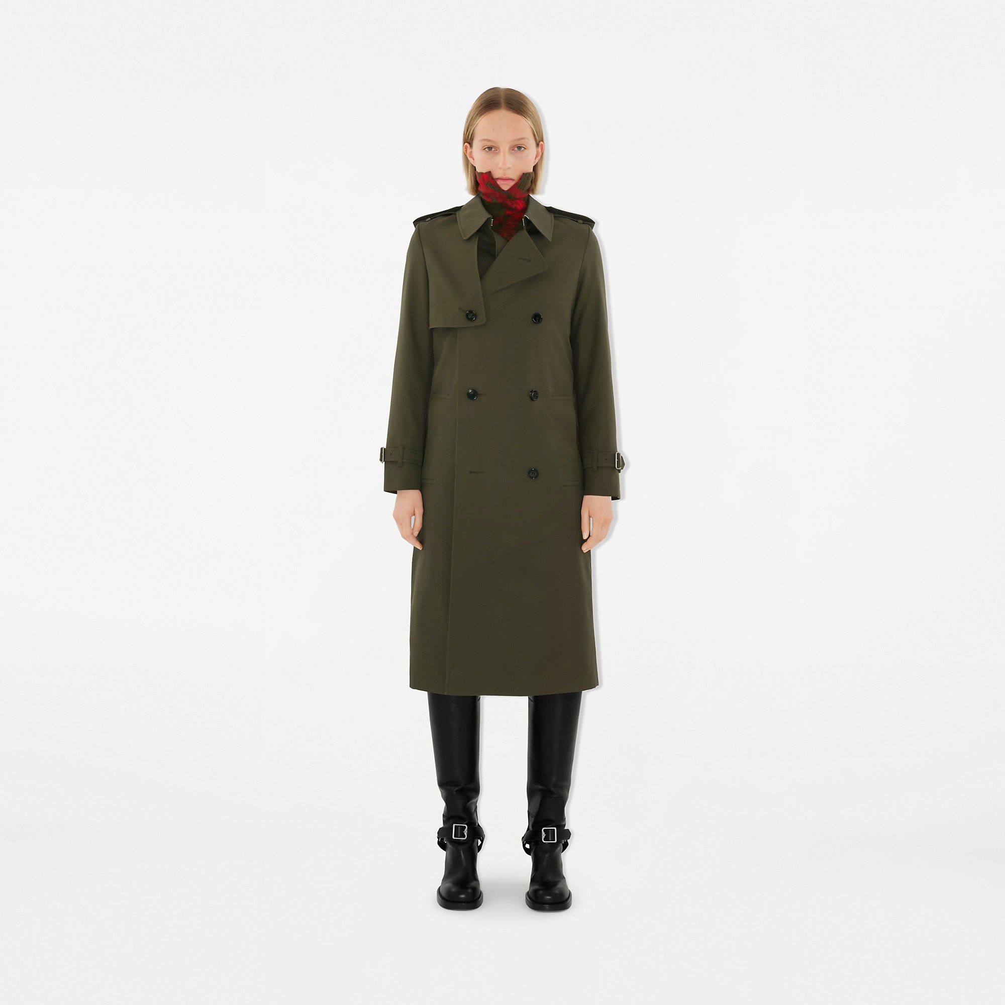 Burberry Long Cotton Blend Trench Coat | REVERSIBLE