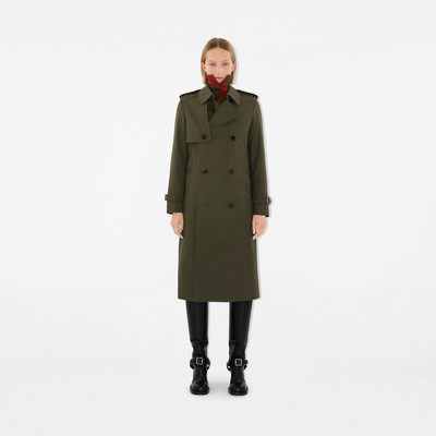 Burberry Long Cotton Blend Trench Coat outlook