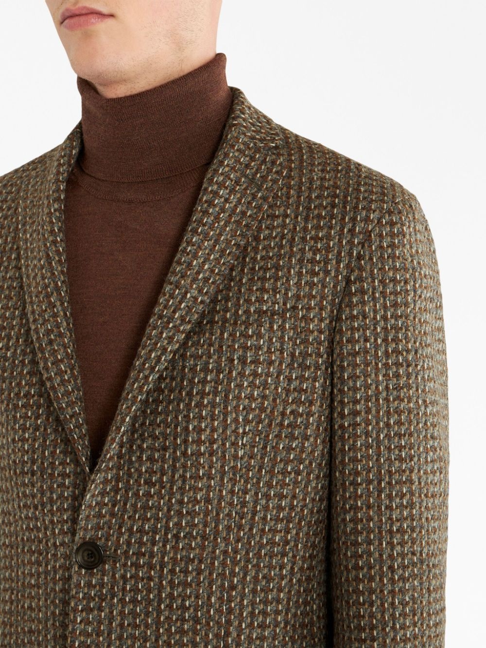 slim-cut single-breasted blazer - 4