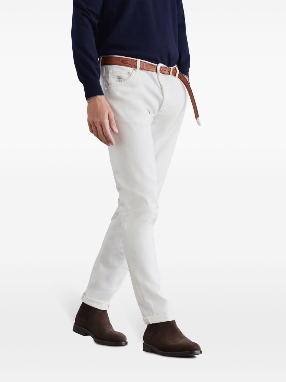 logo-embroidered regular-fit jeans - 3