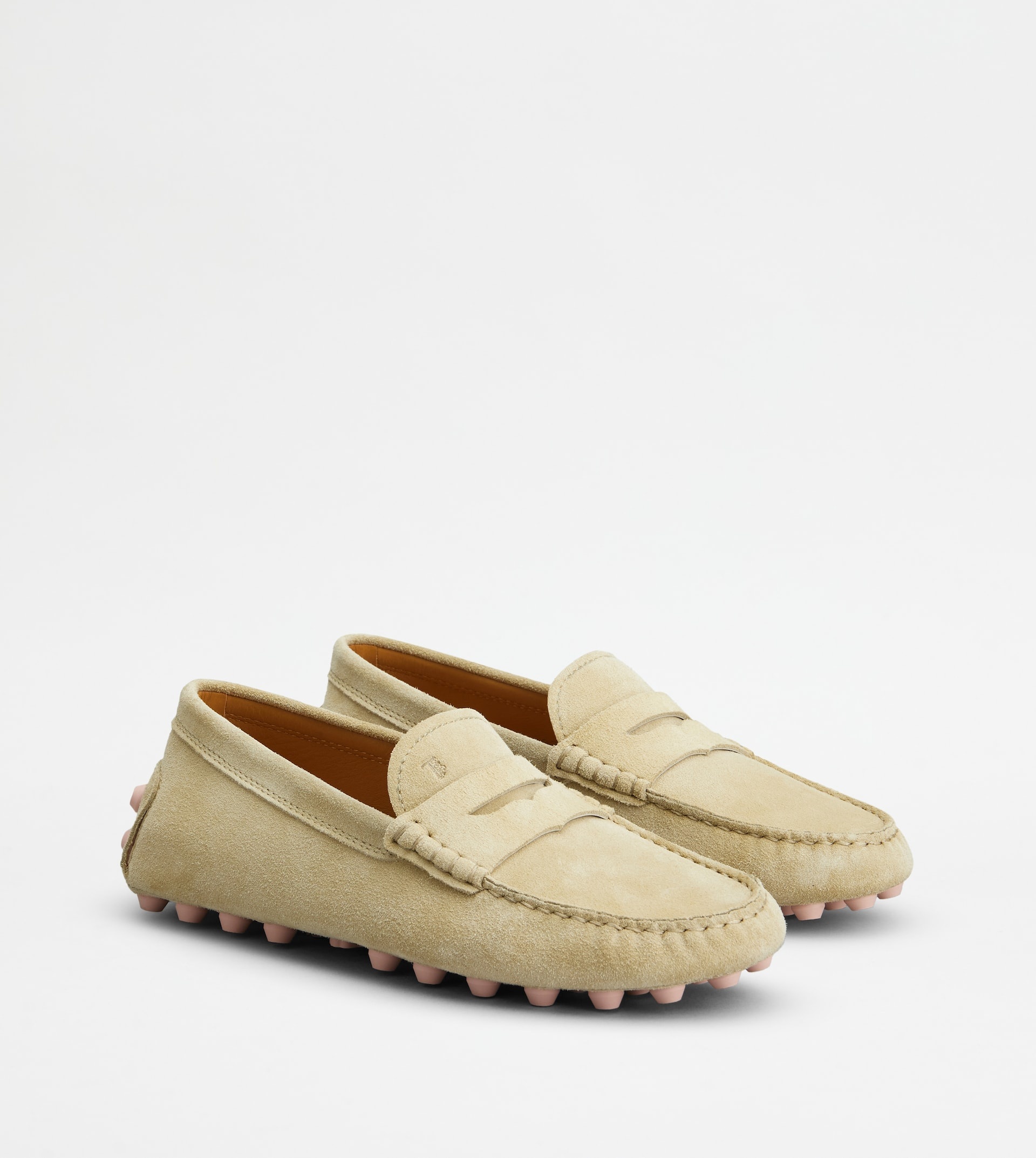 TOD'S GOMMINO BUBBLE IN SUEDE - BEIGE, PINK - 2