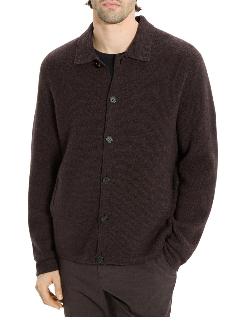 Men's Cameron Cashmere Cardigan - Brownwood Melange 3