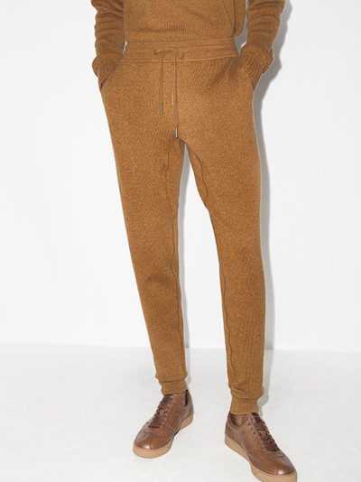 TOM FORD drawstring-waist cashmere track trousers outlook