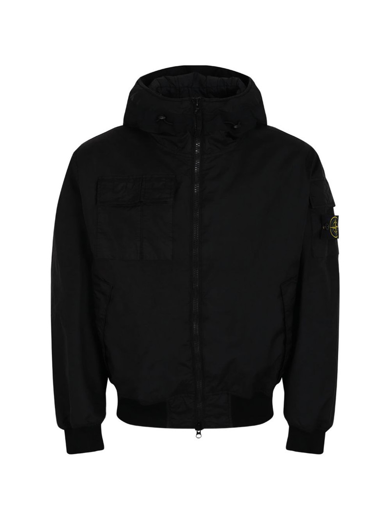 Compass-badge hooded jacket 1