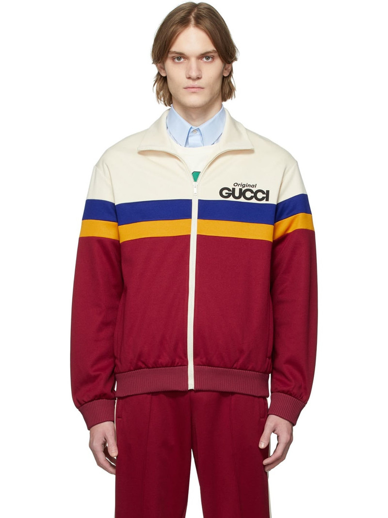 logo print track jacket - 1
