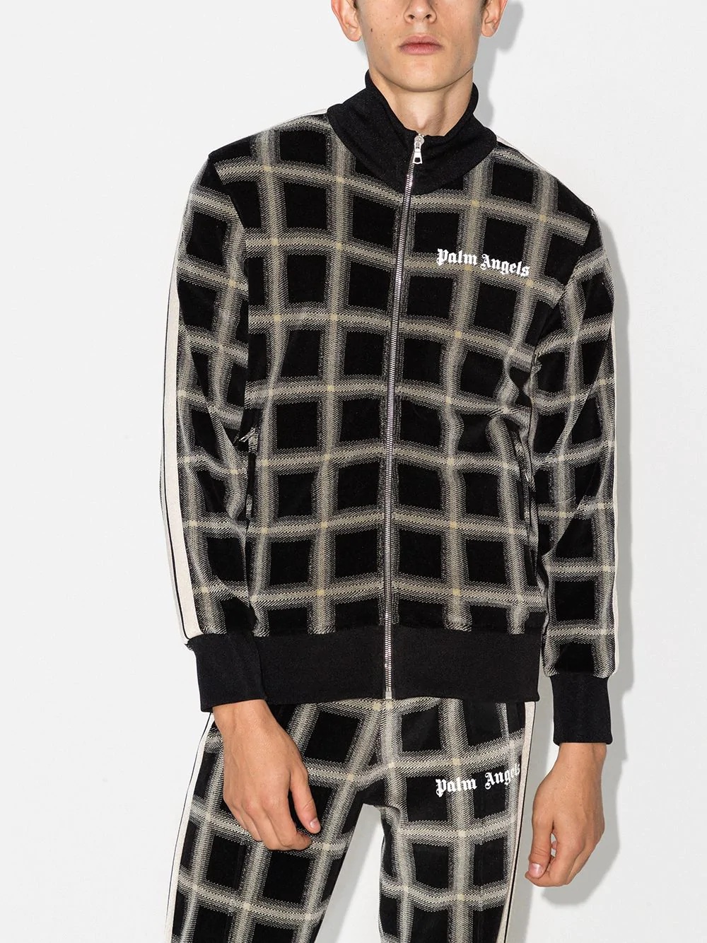 checked track jacket - 2