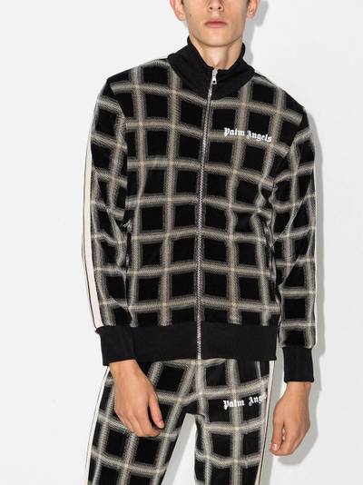 Palm Angels checked track jacket outlook