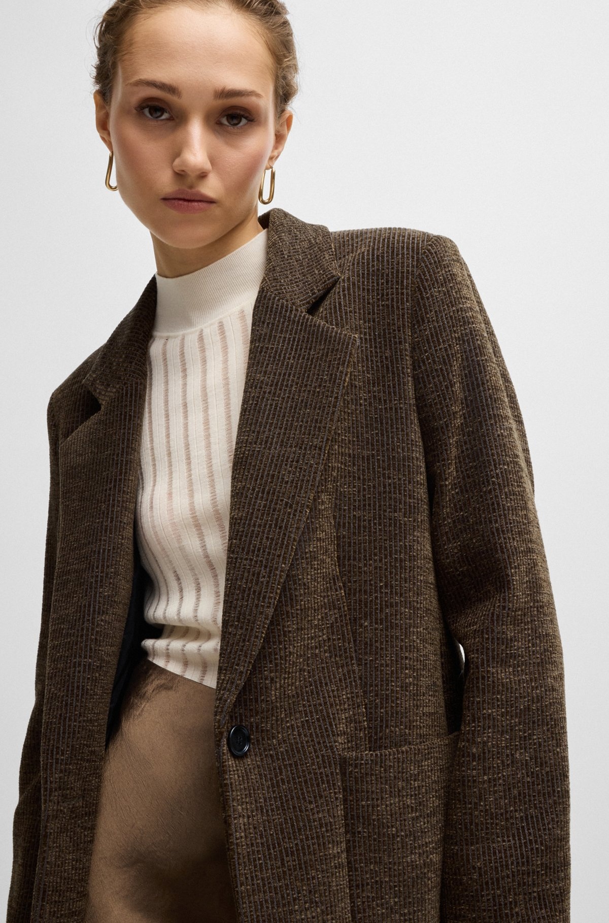 RELAXED-FIT JACKET IN VELVET CORDUROY - 6