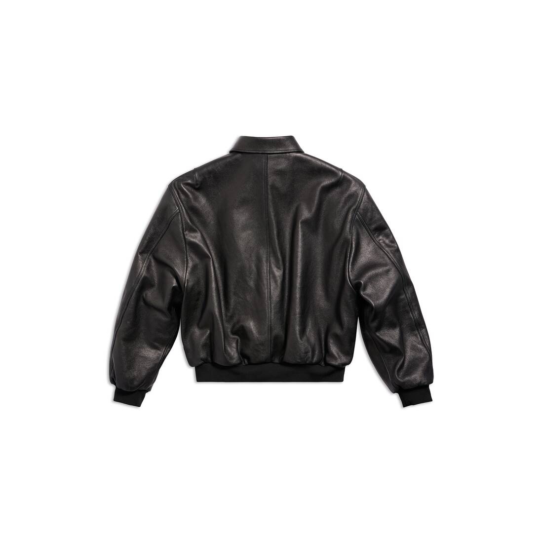 Sporty B Shearling Jacket in Black - 6