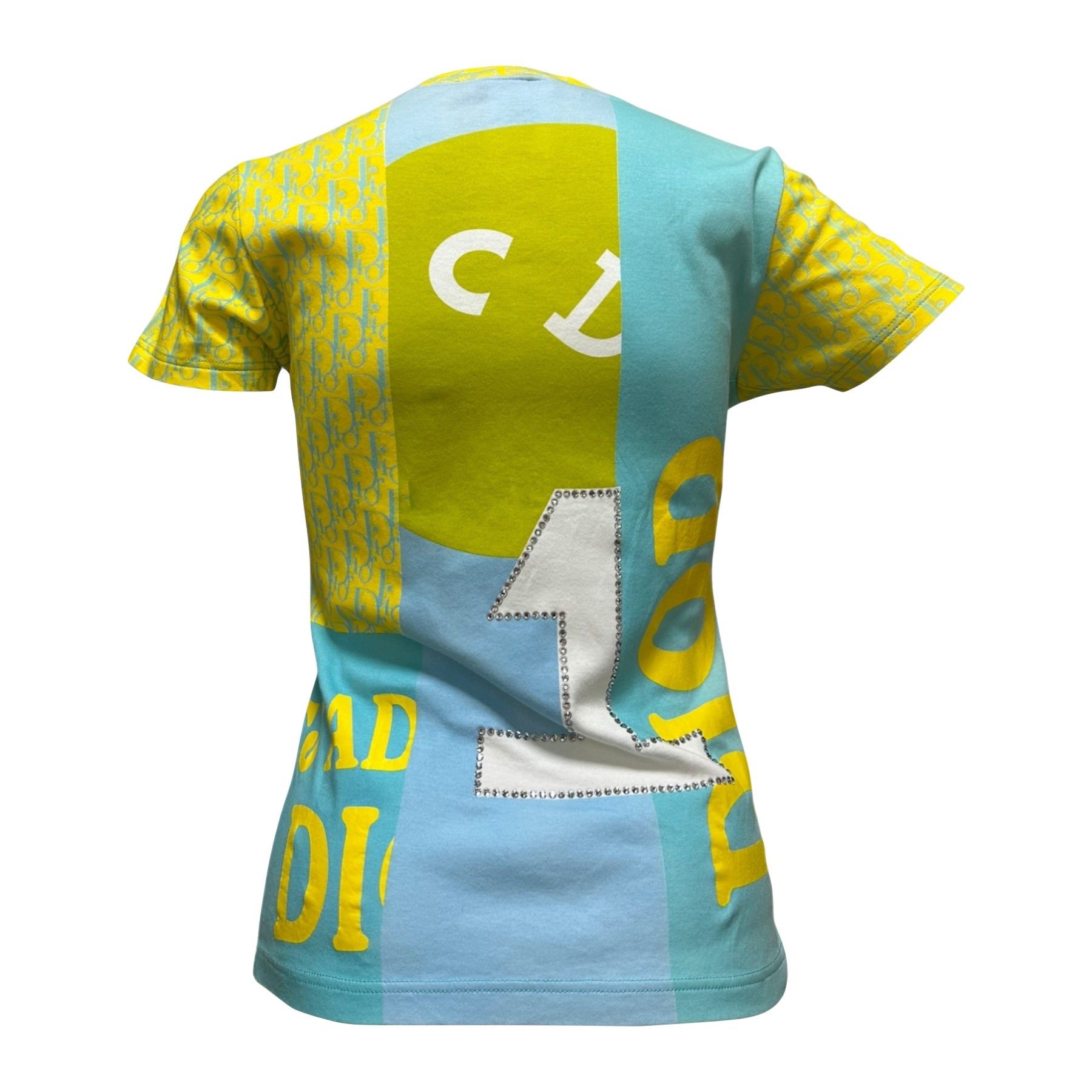 CHRISTIAN DIOR Spring Summer 2005 Trotter Patchwork Print Swarovski T-Shirt - 2