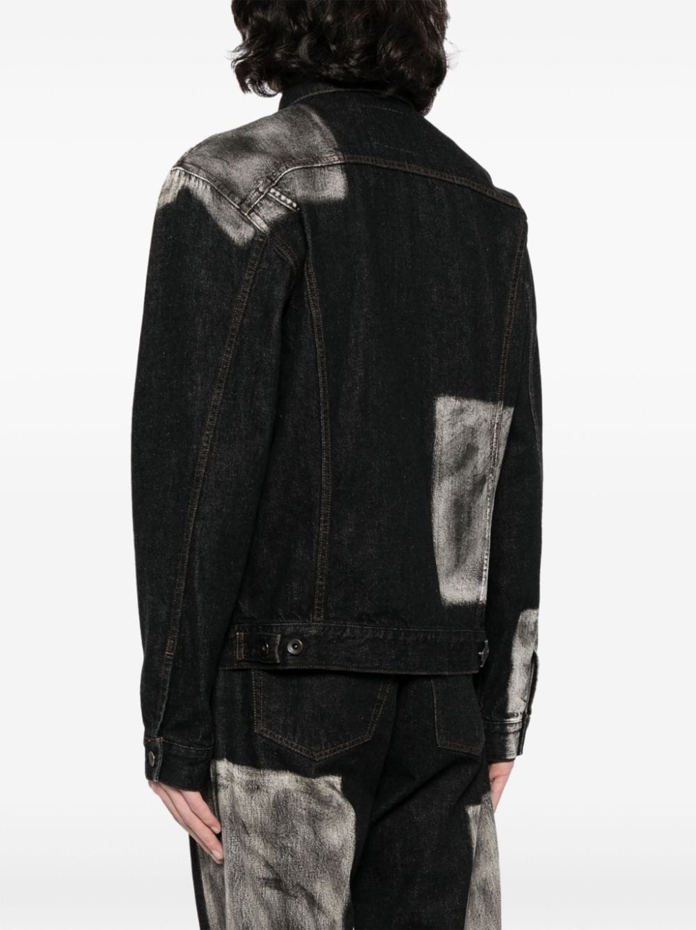 panelled denim jacket - 4