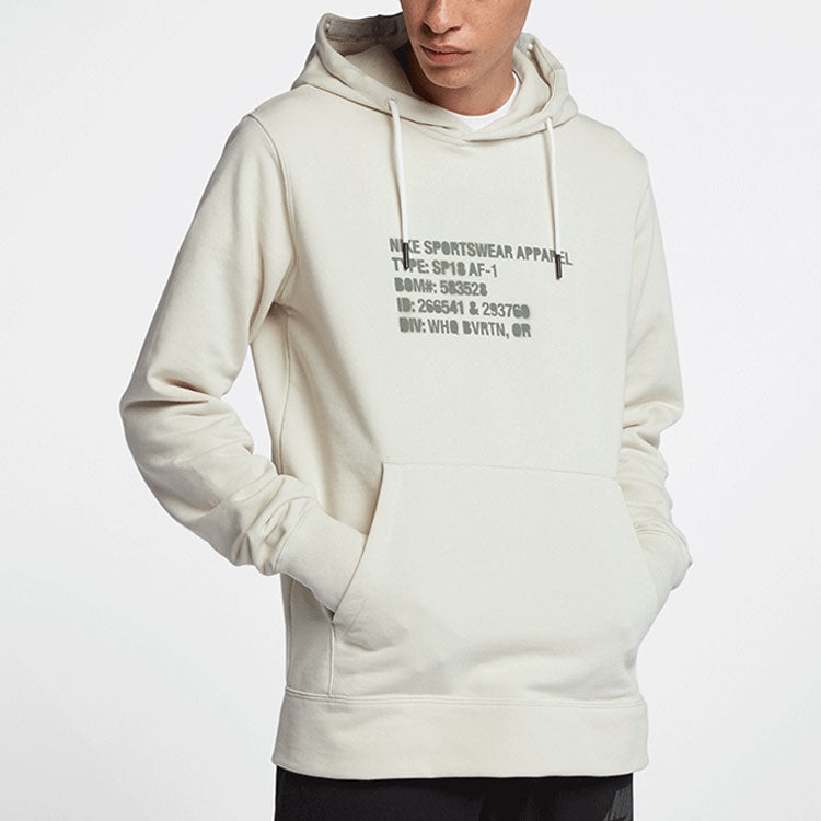 Nike Sportswear Letter Print Hoodies 'White' AH2021-072 - 3