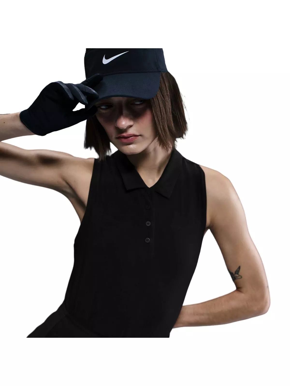 Women's Victory Dri-FIT Sleeveless Polo - Black - 3