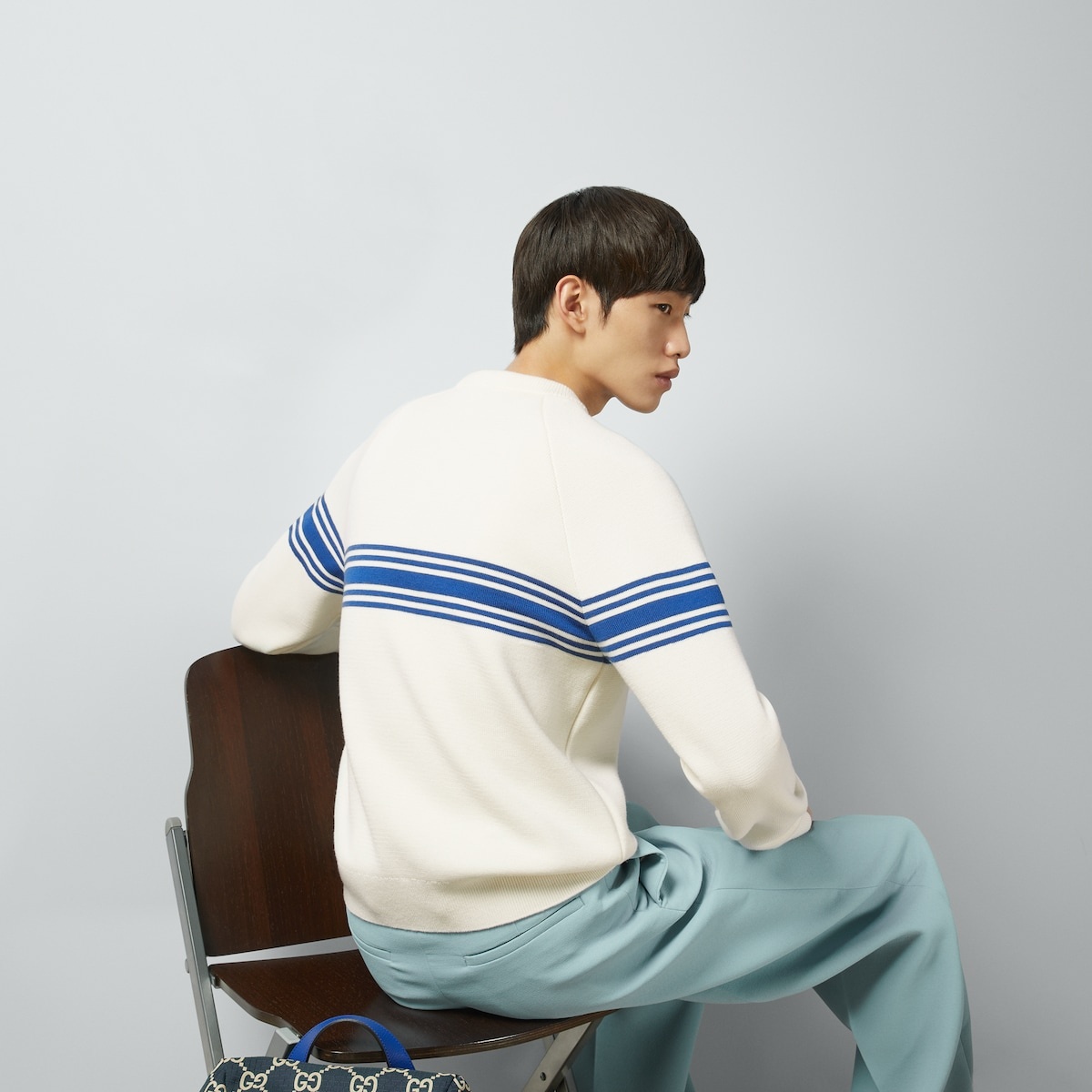 Knit wool sweater with Square GG - 6