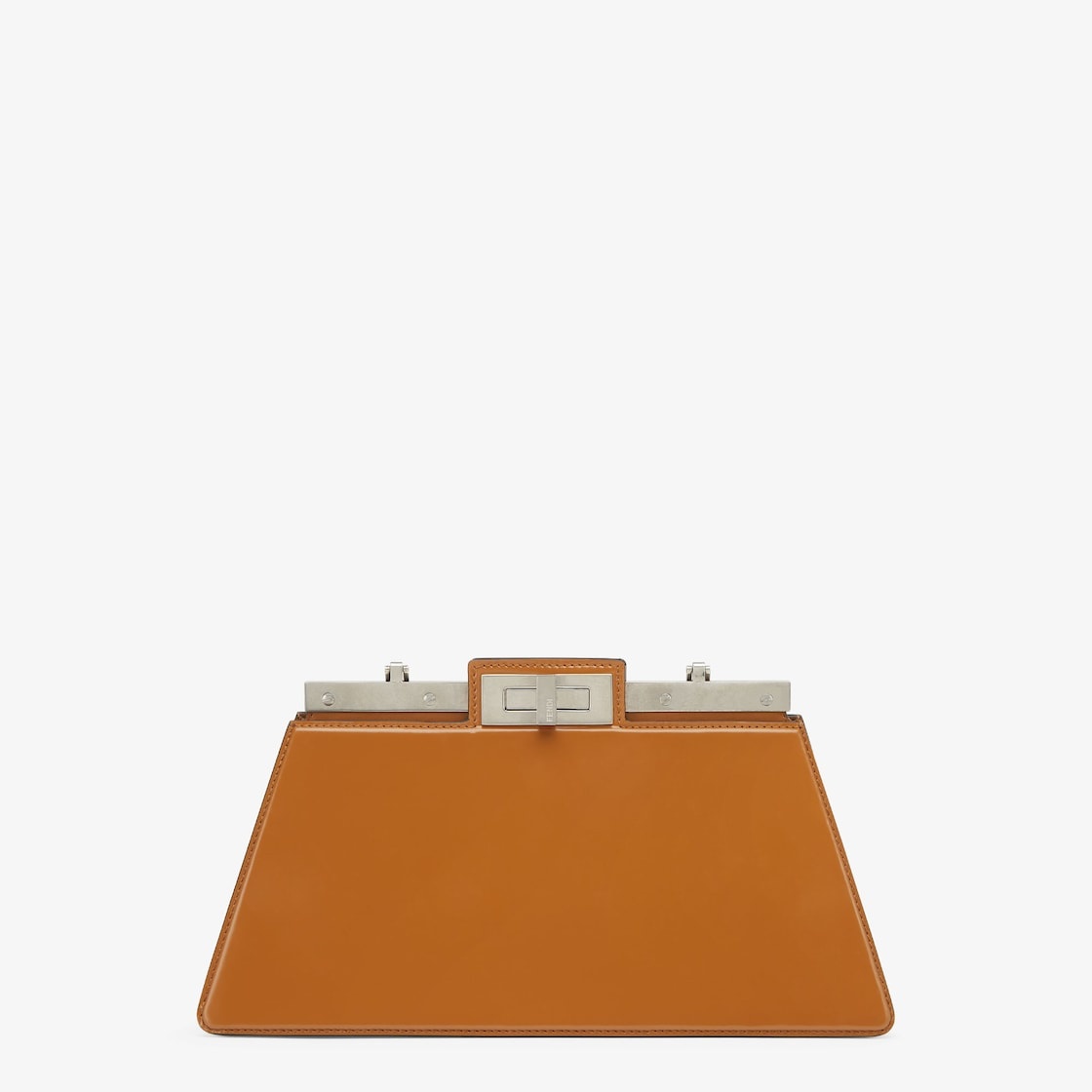 Medium iconic Peekaboo Cut bag made of brown brushed leather. A new evolution of the Peekaboo ISeeU, - 3
