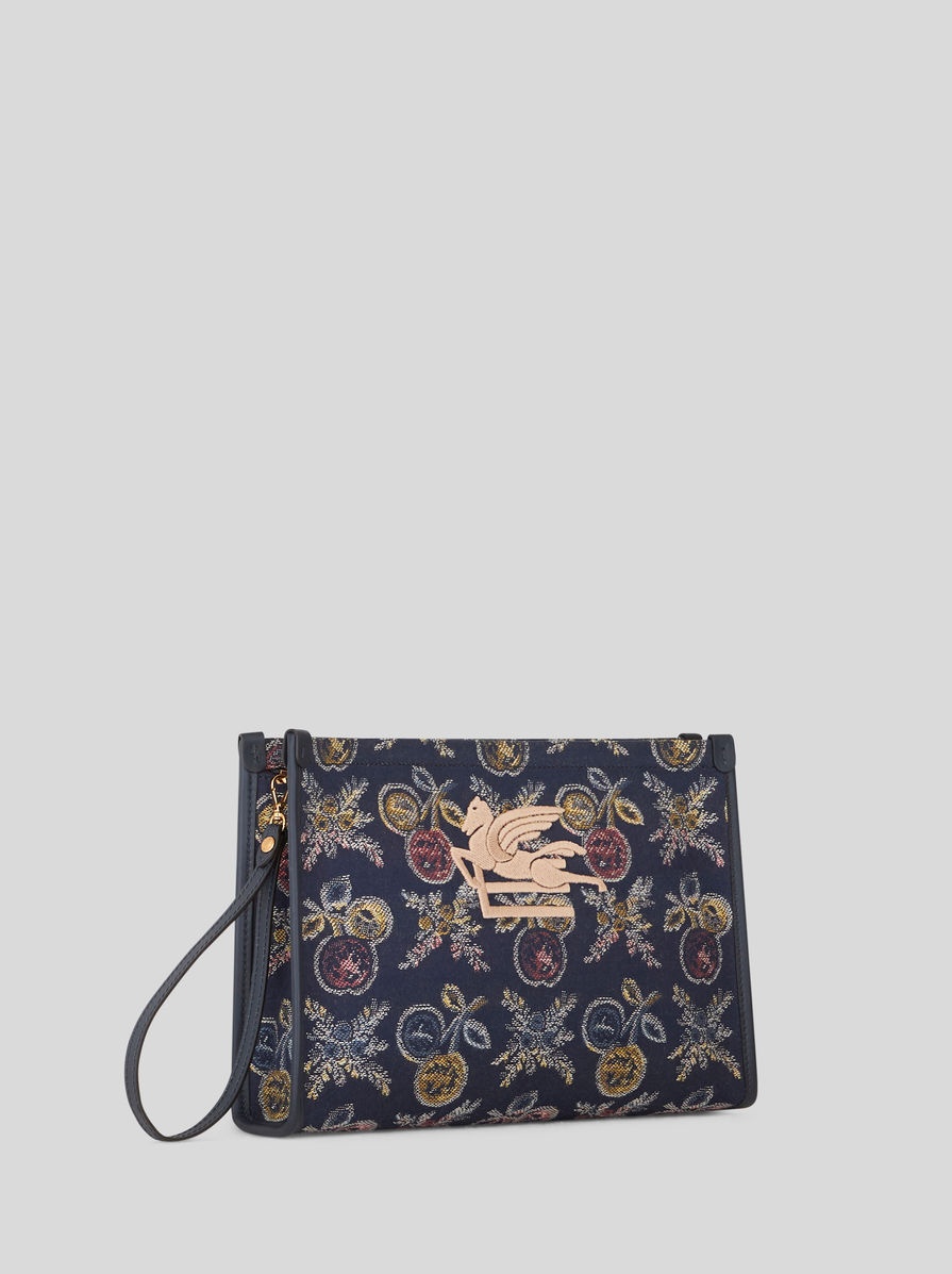 LARGE JACQUARD POUCH WITH MULTI-COLOURED APPLES - 5