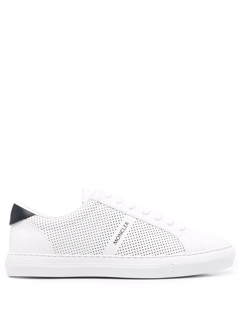 perforated lace-up trainers - 1