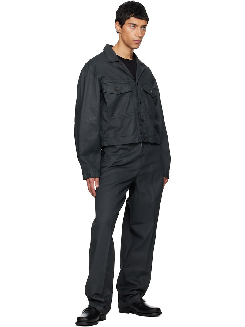 Lemaire Black Trucker Denim Jacket outlook