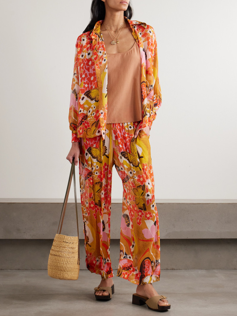ALIX OF BOHEMIA Emery Marigold Meadow Georgette Shirt outlook