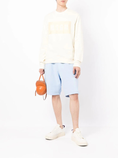 MSGM logo print sweatshirt outlook