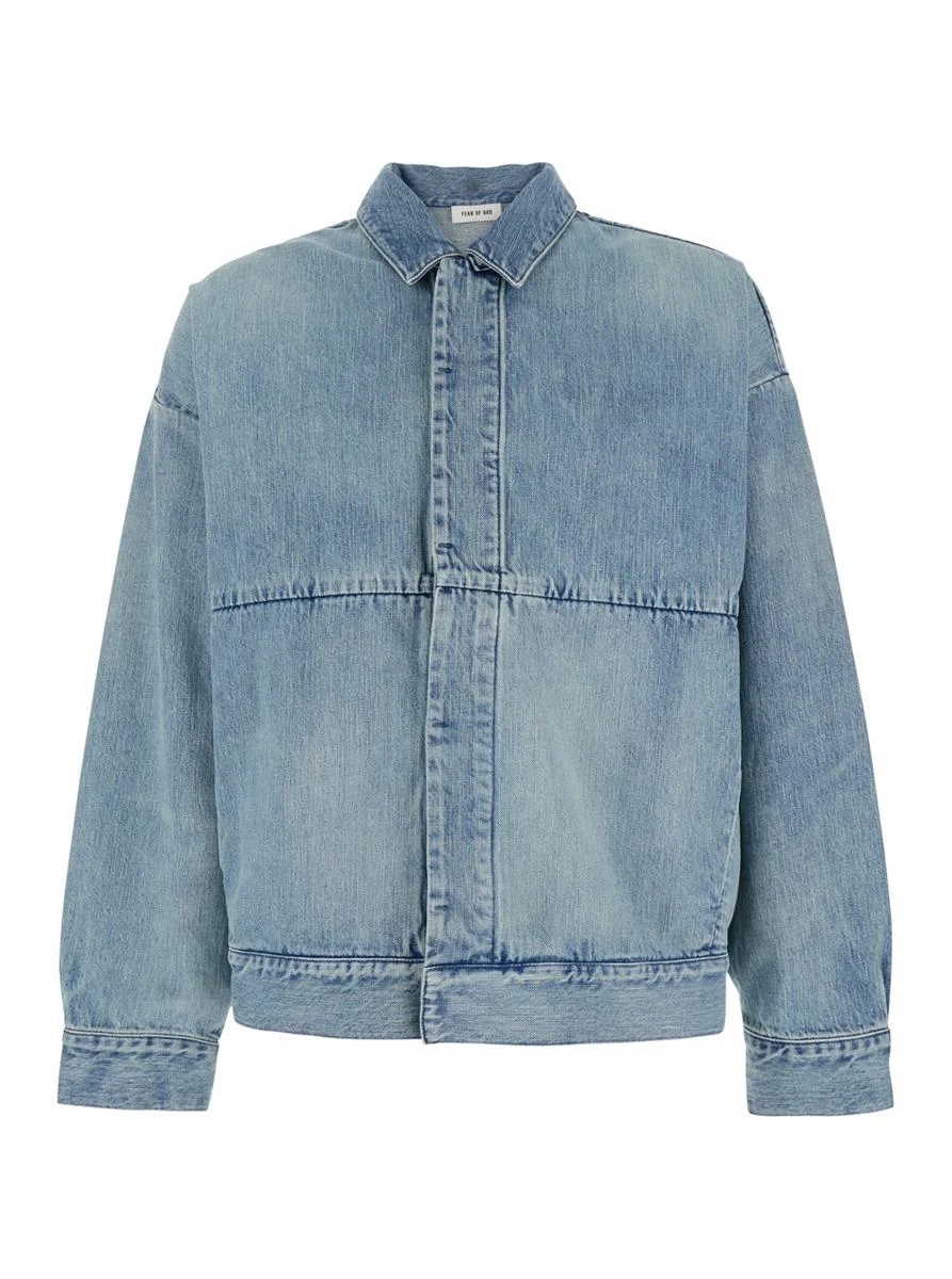 Fear Of God Medium Blue Cotton Denim Jacket - 1