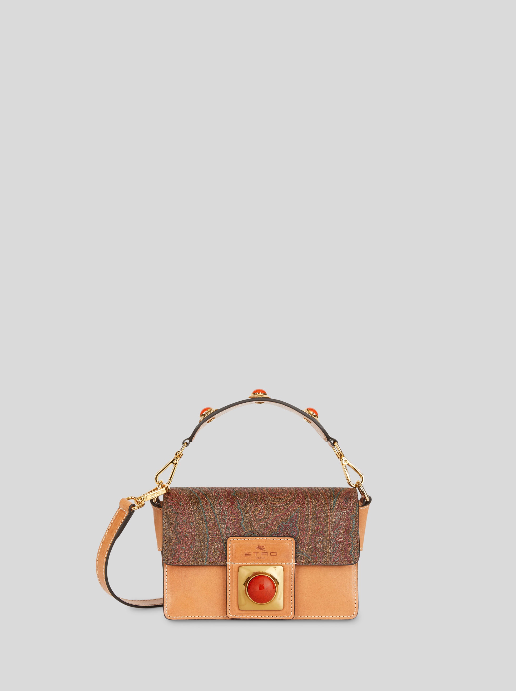 CROWN ME PAISLEY AND CORAL STONE SHOULDER BAG - 1