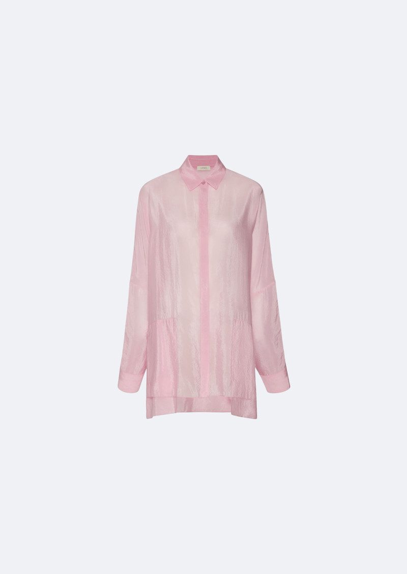 Textured Sheer Cupro Oversized Shirt 1
