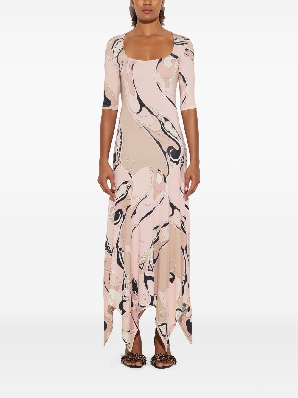 orchidee-print dress - 2