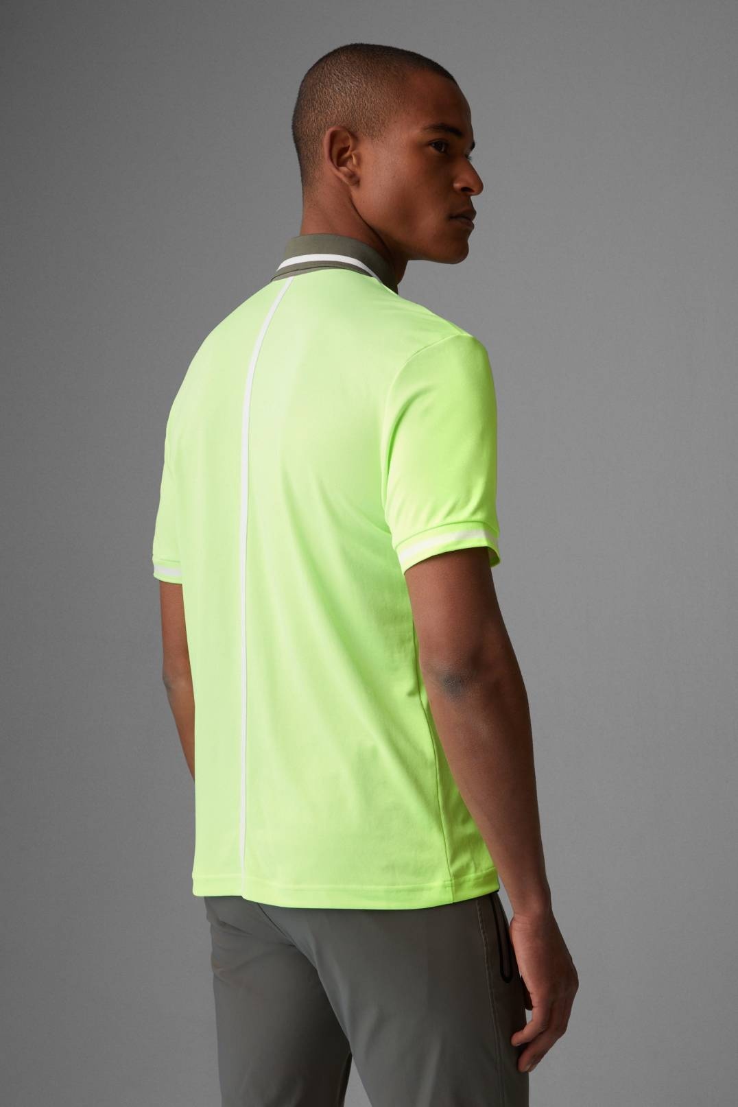 EMILO FUNCTIONAL POLO SHIRT IN LIME - 3