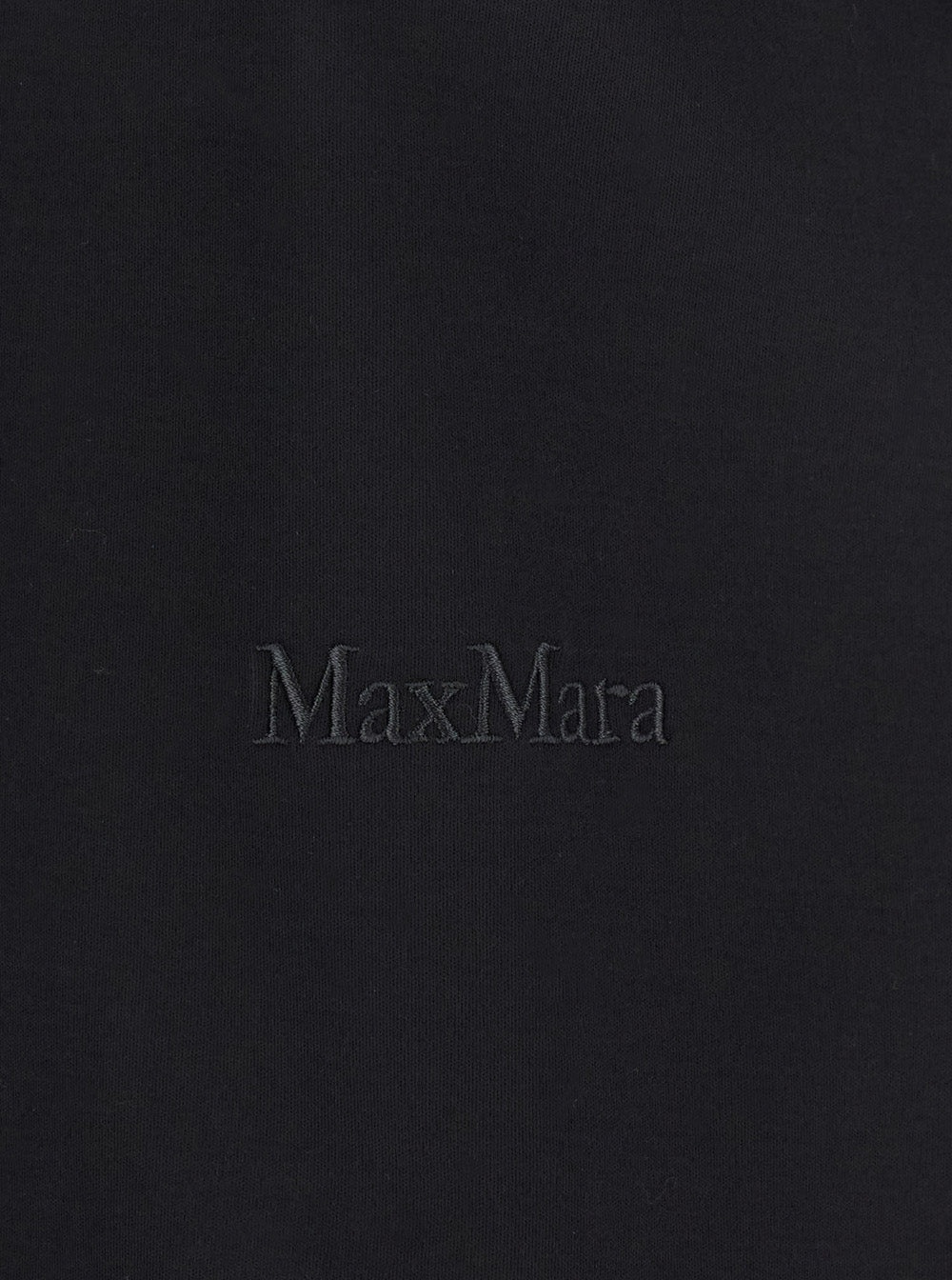 Max Mara Women Black T-Shirt With Logo Embroidered On The Front In Cotton Woman - 3