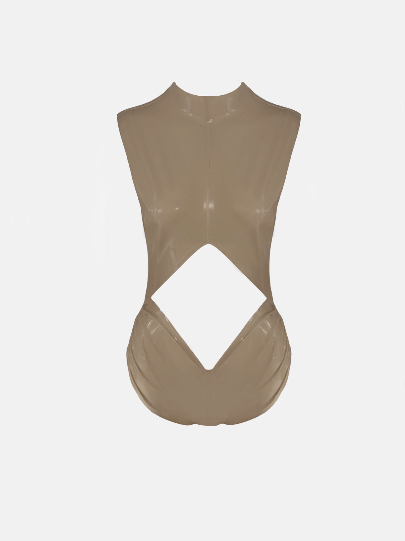 BRONX LATEX BODYSUIT TAUPE - 1